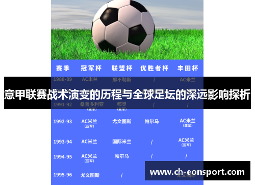 意甲联赛战术演变的历程与全球足坛的深远影响探析
