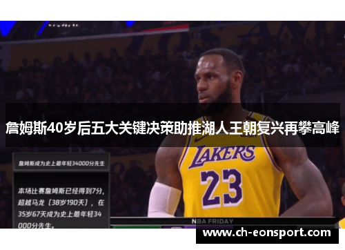詹姆斯40岁后五大关键决策助推湖人王朝复兴再攀高峰
