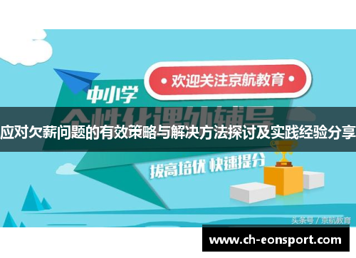 应对欠薪问题的有效策略与解决方法探讨及实践经验分享